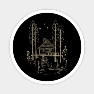 Cottagecore Aesthetic Cabin Cute Vintage Magnet